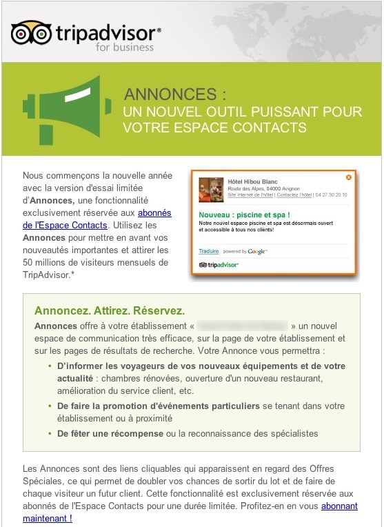 nouve service tipadvisor: les annonces nouve service tipadvisor: les annonces