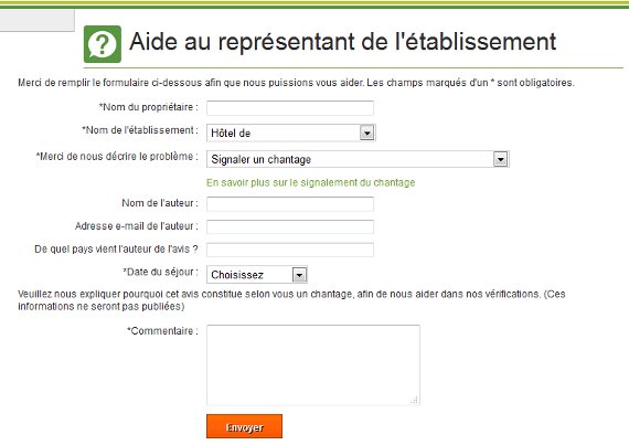 Chantage tripadvisor Chantage tripadvisor