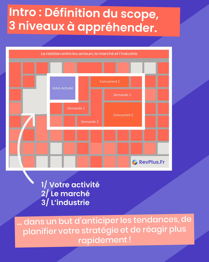 Trois niveaux sont attendus : L'activité (l'hôtel ou la compagnie aérienne) ; Le marché (la concurrence, la clientèle) ; Le marché (les partenaires ; les acteurs publics ; la loi....)