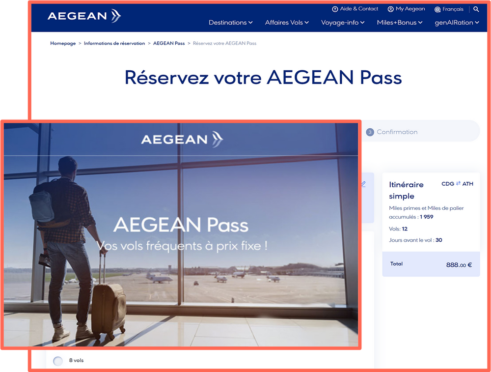 L'AEGEAN Pass est également une offre spécifique pour les voyageurs grecques permettant de voyager à moindre cout.