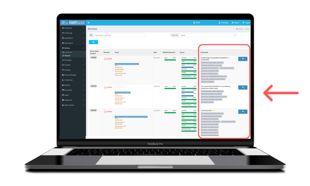 Review Tags screenshot