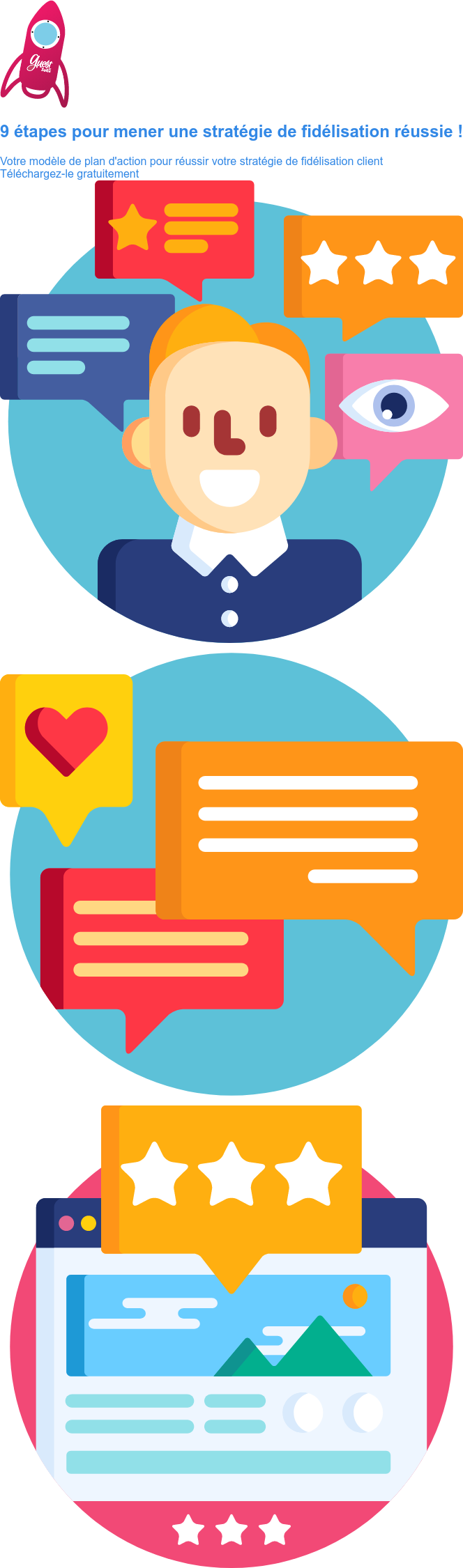 9 étapes pour mener une stratégie de fidélisation réussie ! Votre modèle de plan d'action pour réussir votre stratégie de fidélisation client Téléchargez-le gratuitement