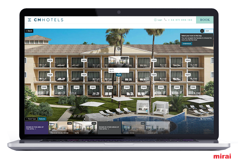 hotelverse reservation 3D chambre mirai