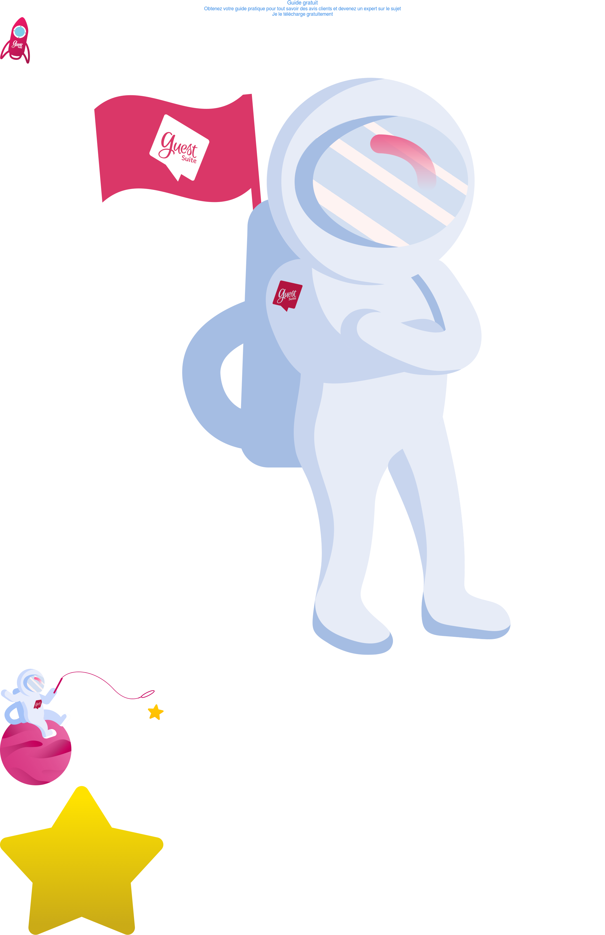 Guide gratuit Obtenez votre guide pratique pour tout savoir des avis clients et devenez un expert sur le sujet Je le télécharge gratuitement