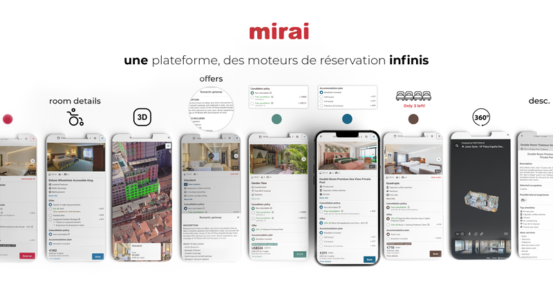 Découvrez le nouveau moteur de réservations de Mirai
