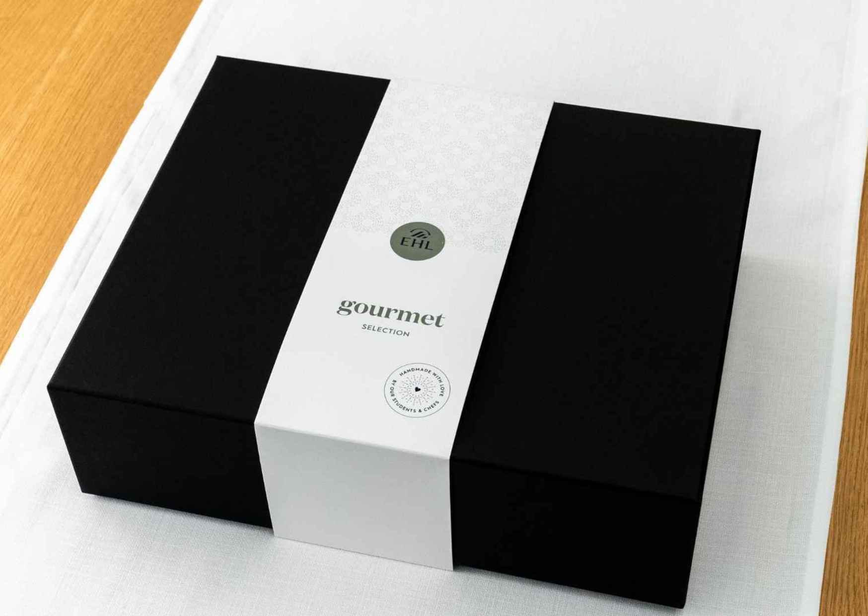 Boîte du coffret cadeau gourmet EHL