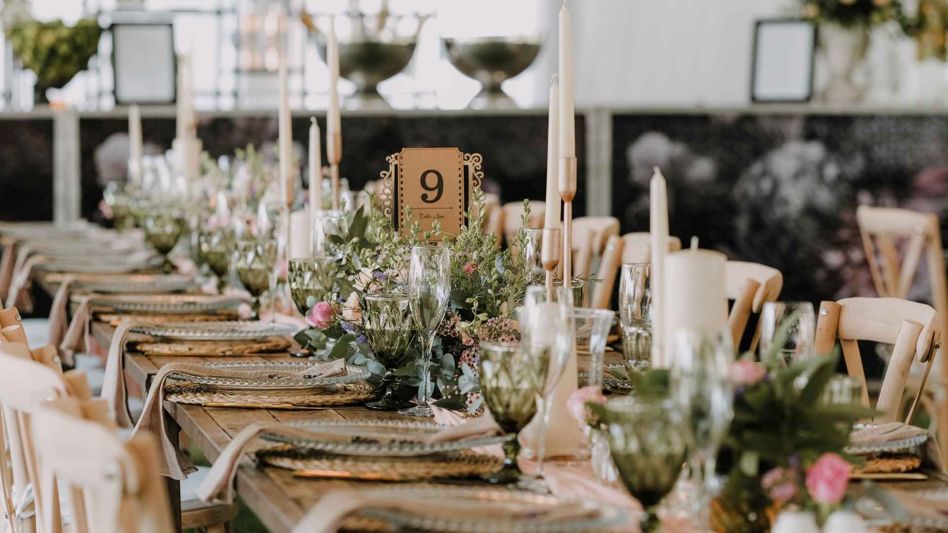 Wedding table setting