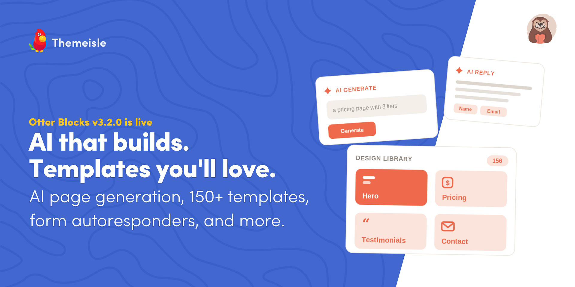 Otter Blocks 3.2.0: AI Page Building and a New Design Library