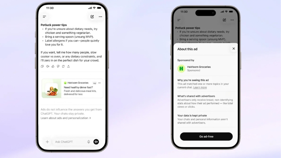 OpenAI déploie la publicité sur ChatGPT en France, Italie et Espagne pour promouvoir produits et services payants.