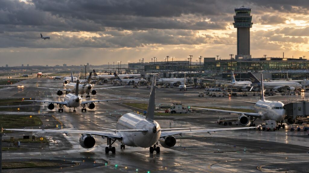 Perturbations majeures du trafic aérien le 21 septembre 2026 causées par des pannes au Royaume-Uni et aux États-Unis.