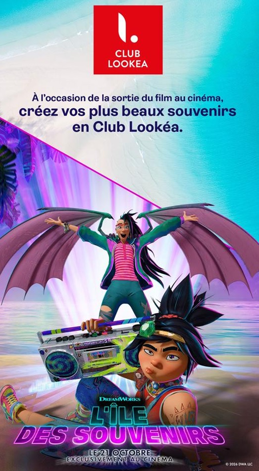 Club Lookéa lance une campagne Instagram avec DreamWorks pour la sortie de « L’Île des souvenirs » en 2026.