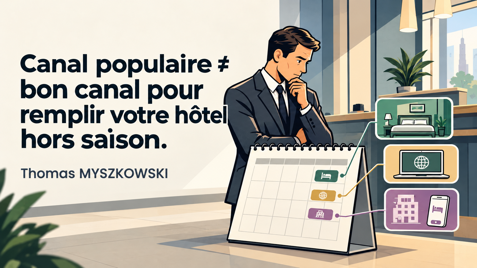 Canaux de distribution hôtel : partir des périodes creuses